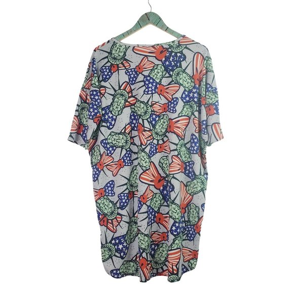 Lularoe Irma T-Shirt Statue of Liberty Sz L - Picture 2 of 10